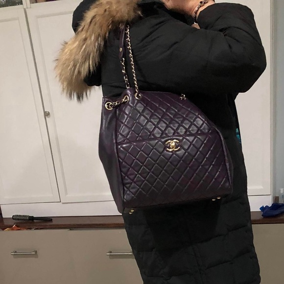 Chanel bucket back. Dark purple. - Picture 9 of 10